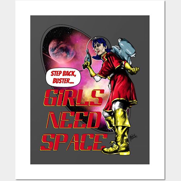 Girls Need Space Wall Art by BixelBoone